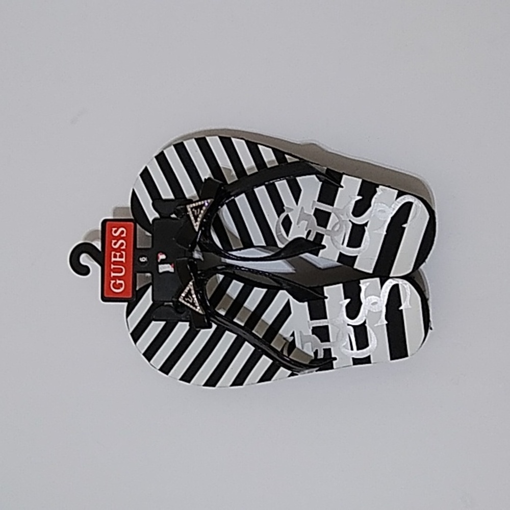 Guess Maluna Black Bow Flipflops